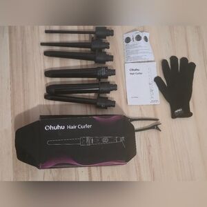 Curling Iron Wand 7Pcs 0.35 to 1.25 Inch Interchangeable Ceramic Barrel